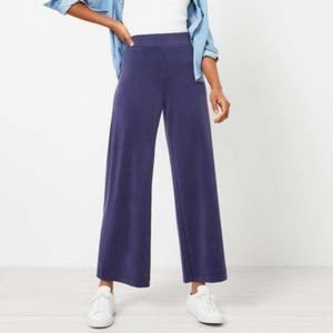 LOFT Steel Blue Elastic Waist Wide Leg Lounge Pants Size XS